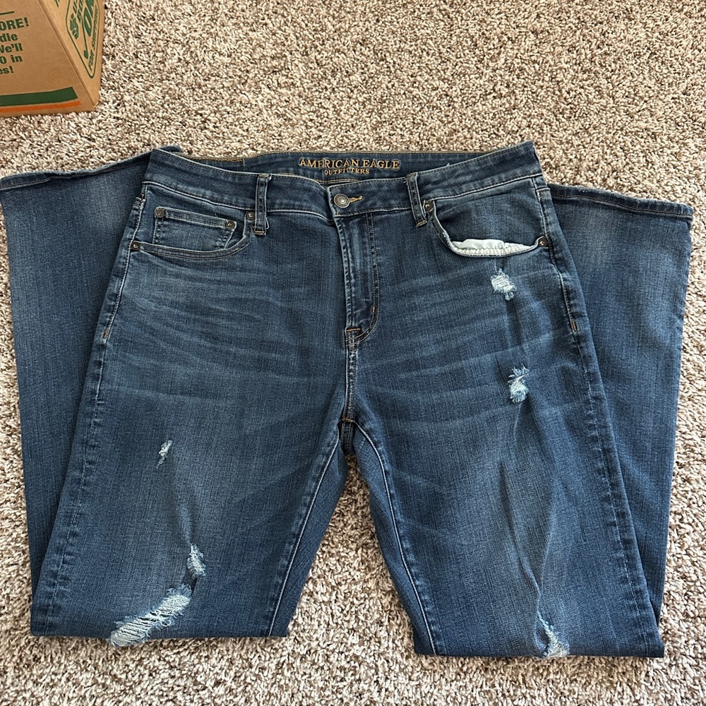 Mens Original Straight ripped jeans